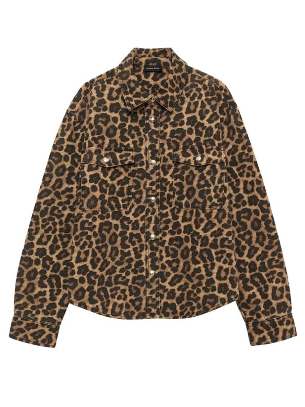 Paxton Denim Shirt in Leopard sz XS Extra Small by Anine Bing